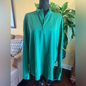 NWOT! Men’s Land’s End green Quater zip, Rapid dry Pullover - XL (46/48)